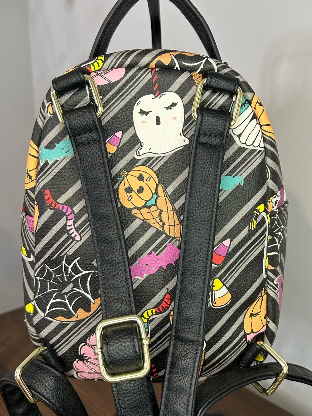Betsey Johnson Vampire Pug Dog Halloween Mini Backpack Kitsch Treats Purse